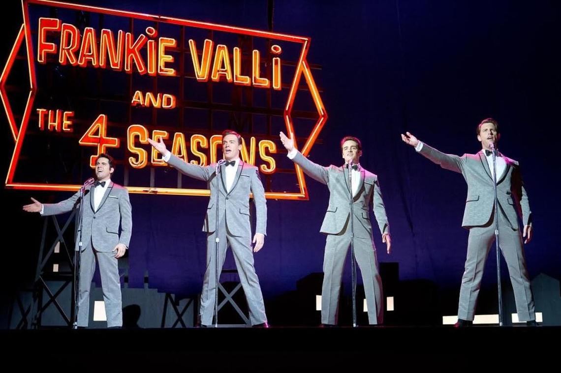 Jersey Boys': John Lloyd Young, Erich Bergen, Vincent Piazza and Michael Lomenda play the Four Seasons in this still from the 2014 Clint Eastwood film version.