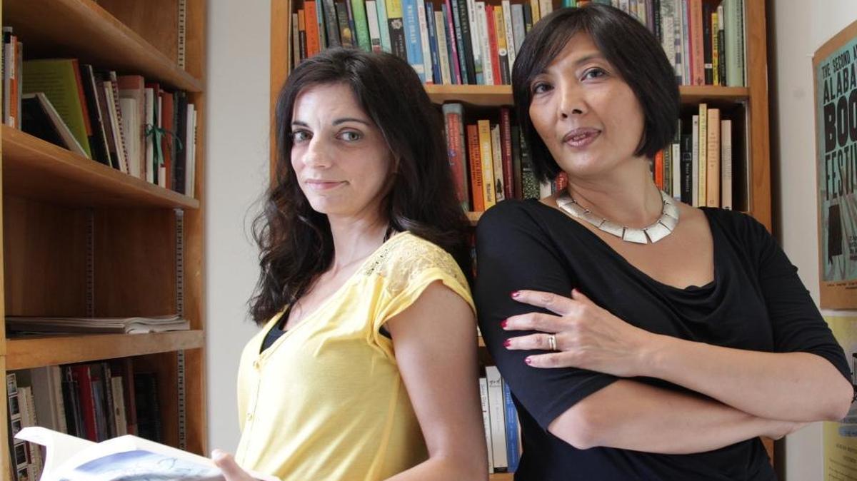 University of Miami professors Chantel Acevedo (left) and M. Evelina Galang, director of creative writing, will be appearing at the Miami Book Fair Saturday at 10:30 a.m.