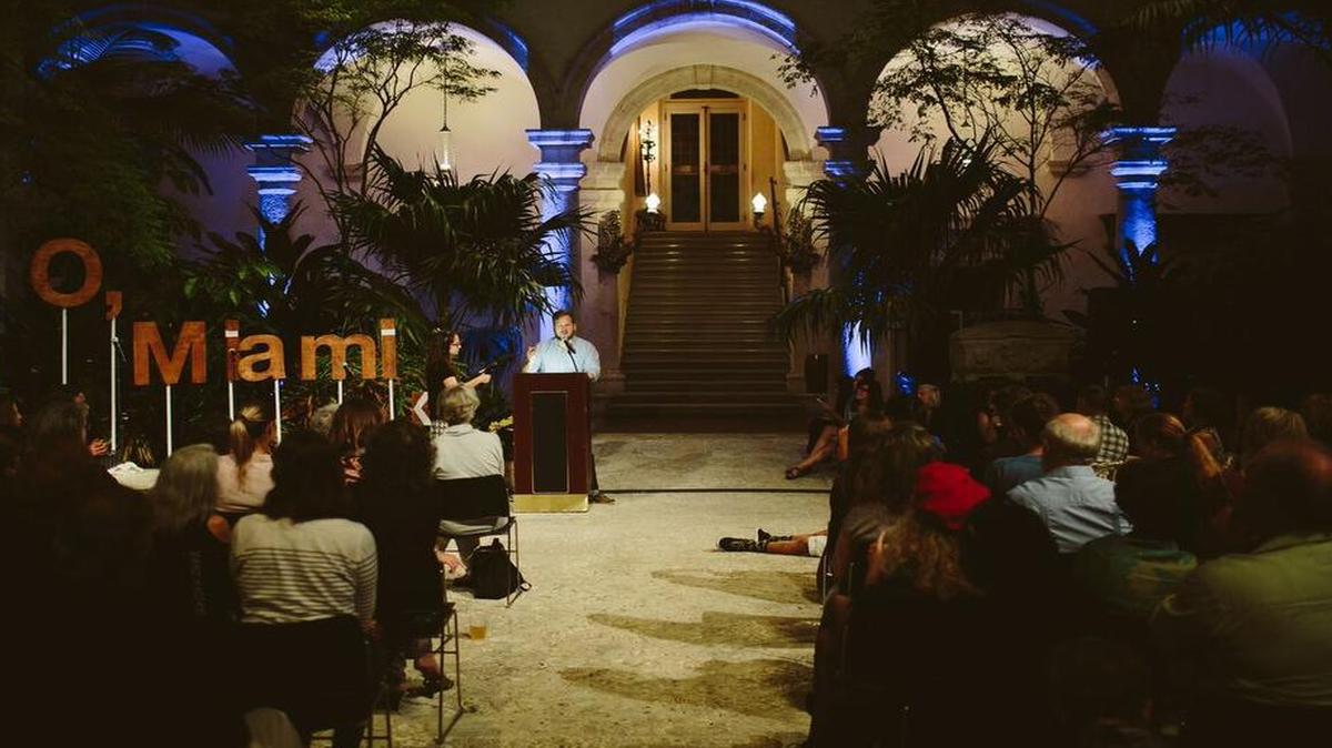 P. Scott Cunningham introduces last year’s winners of the Ode to the Code at The Kampong.