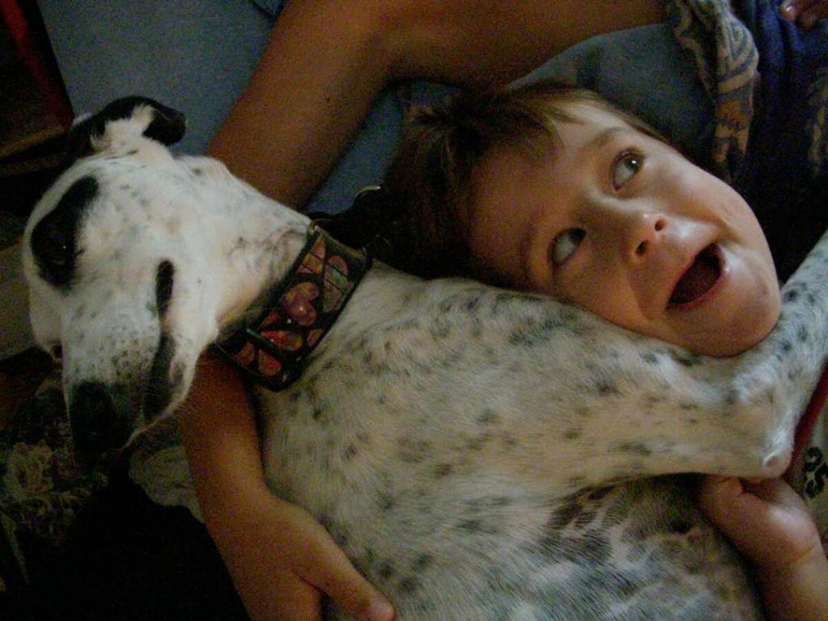 Lily and Schenone’s son Simon when he was 5 (he’s 16 now).