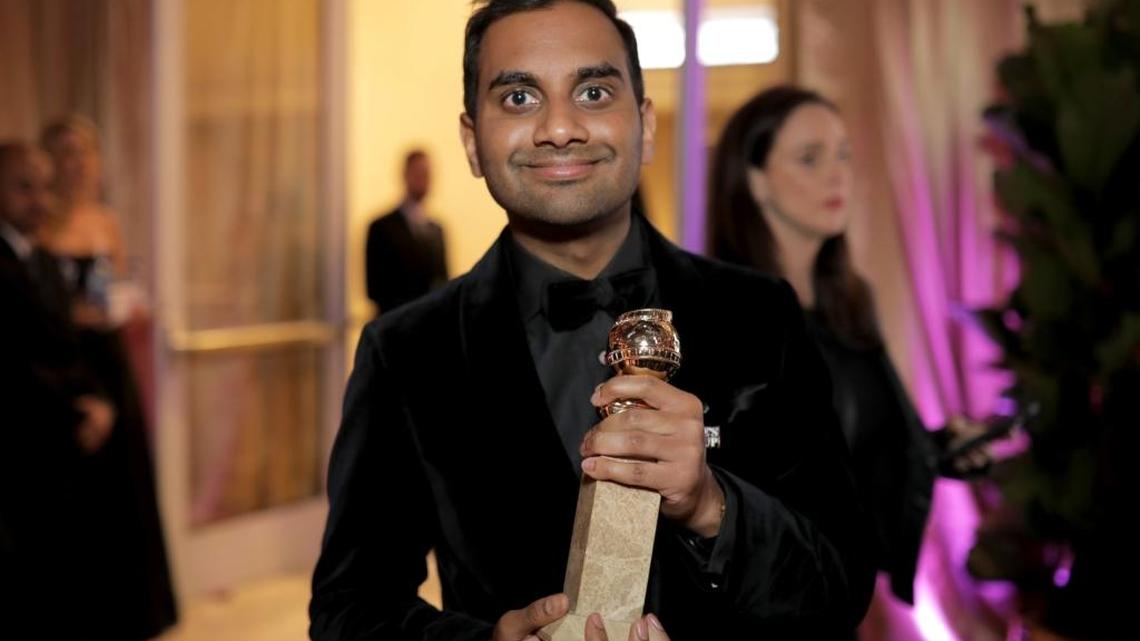 Aziz Ansari attends the Official Viewing and After Party of The Golden Globe Awards hosted by The Hollywood Foreign Press Association on Jan. 7, 2018, in Beverly Hills, California.