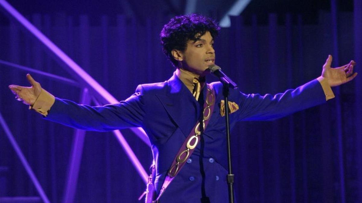 Prince performs during the 46th Annual Grammy Awardsin Los Angeles, Ca.,in this Feb. 8, 2004 file photo.