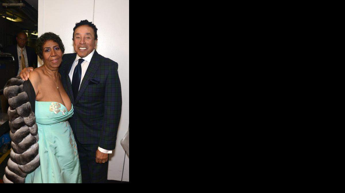 
Aretha Franklin and Smokey Robinson at Sports Legends Dinner in NYC
