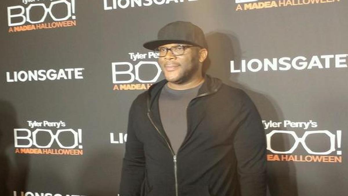 Tyler Perry at Sunset Place for a fan screening of “Boo! A Madea Halloween” Oct. 11, 2016