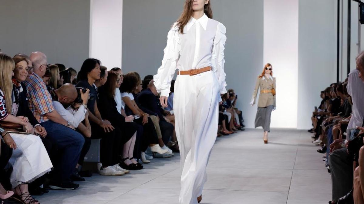 The Michael Kors Spring/Summer 2017 collection is modeled during Fashion Week, in New York, Wednesday, Sept. 14, 2016.