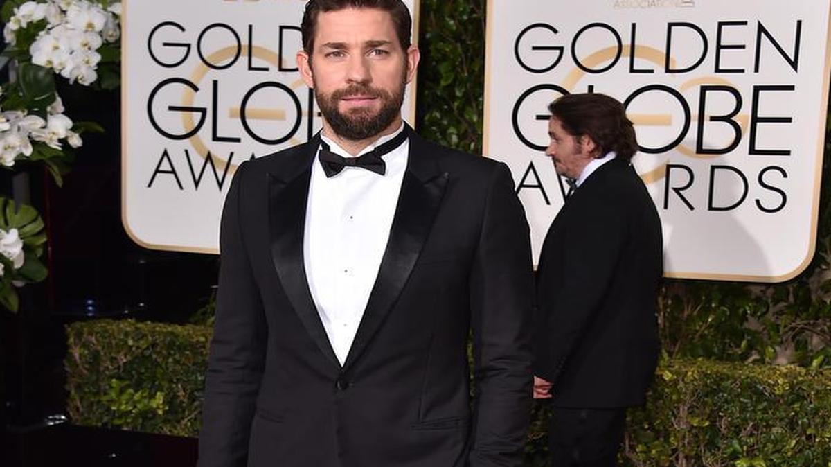Krasinski arrives at the 73rd annual Golden Globe Awards on Sunday