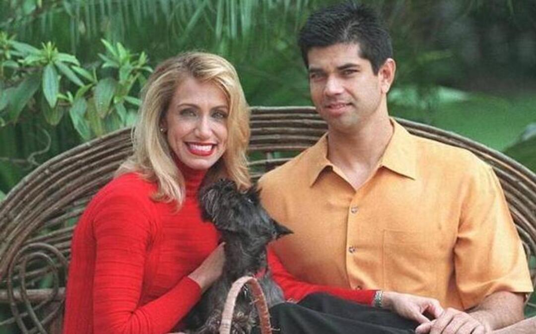 Lili Estefan and her husband Lorenzo Luaces in January 1997.