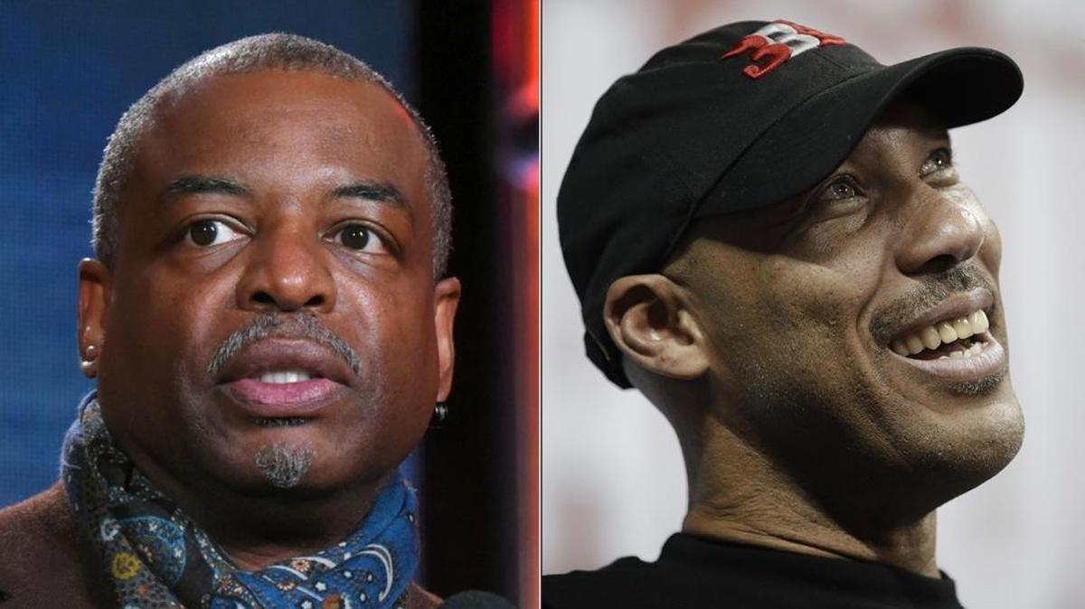 Actor LeVar Burton, left, and former college basketball player LaVar Ball.