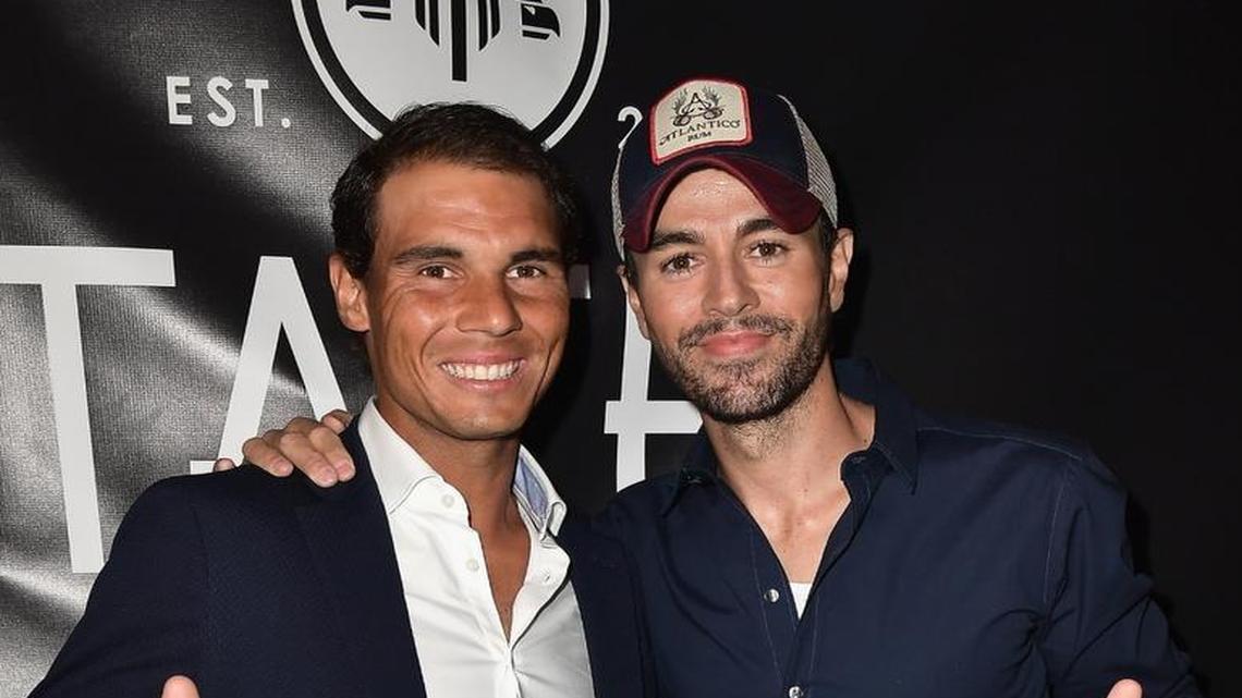 MIAMI BEACH, FL - MARCH 20: Rafael Nadal and Enrique Iglesias attends the Grand Opening Celebration of TATEL Miami at TATEL Miami on March 20, 2017 in Miami Beach, Florida.