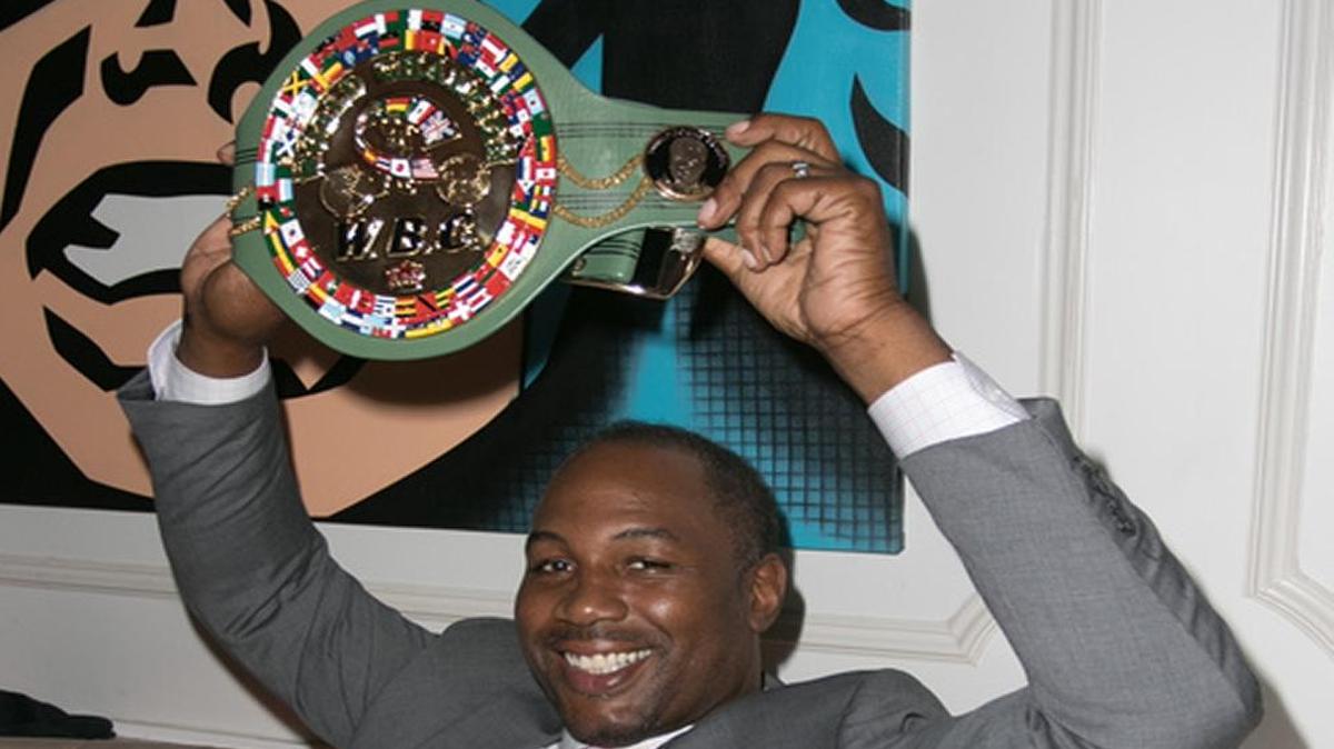
Lennox Lewis at his 50th birthday party at Bagatelle in Miami Beach
