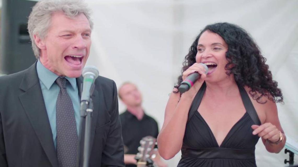 Jon Bon Jovi and Lourdes Valentin at a private Key Biscayne wedding July 2, 2016