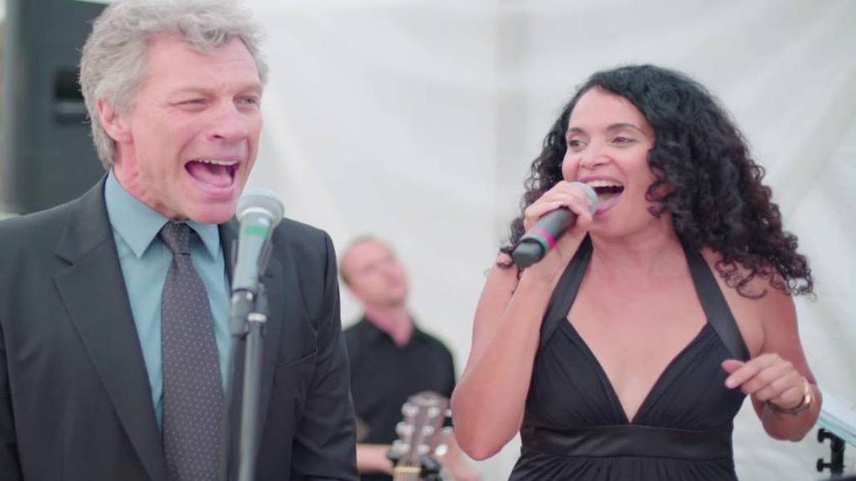 Jon Bon Jovi and Lourdes Valentin at a private Key Biscayne wedding July 2, 2016