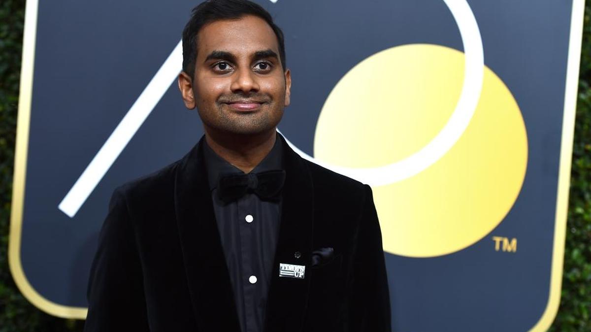 Aziz Ansari at the 75th annual Golden Globe Awards on Jan. 7.