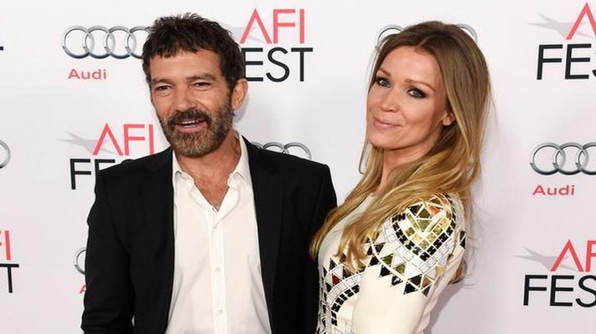 Antonio Banderas with girlfriend Nicole Kempel