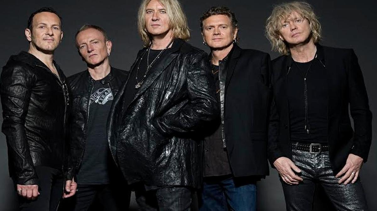 Def Leppard’s current lineup features (L-R) guitarist Vivian Campbell, guitarist Phil Collen, singer Joe Elliott, drummer Rick Allen and bassist Rick Savage.