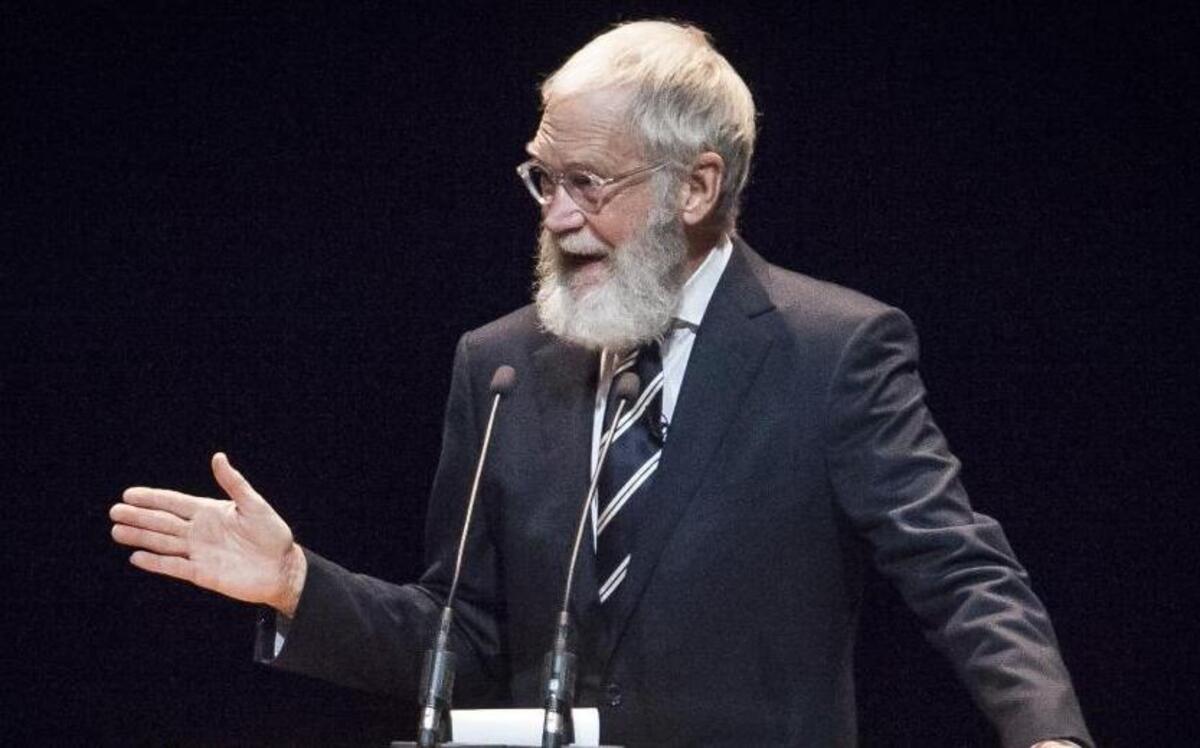 David Letterman sports a beard on Nov. 30, 2015.