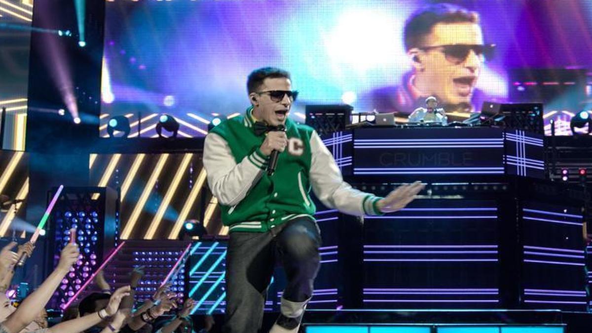 In this image released by Universal Pictures, Andy Samberg appears in a scene from "Popstar: Never Stop Never Stopping," in theaters nationwide on June 3. (Via AP)