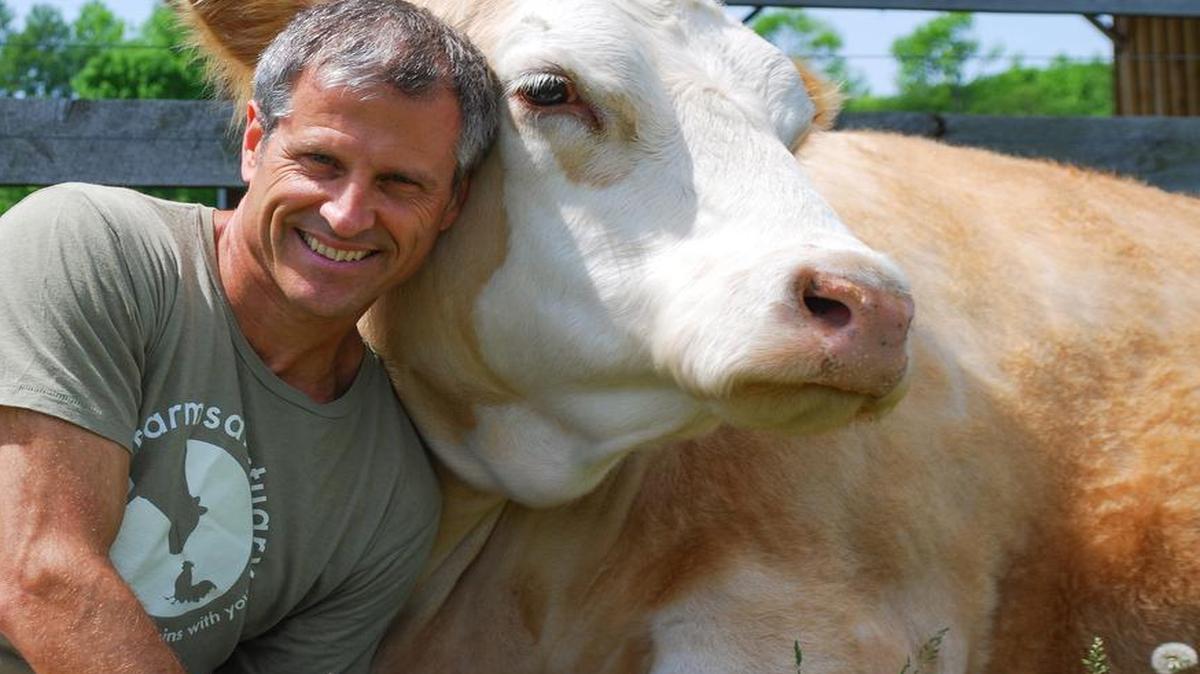 
Gene Baur and a four-legged friend.
