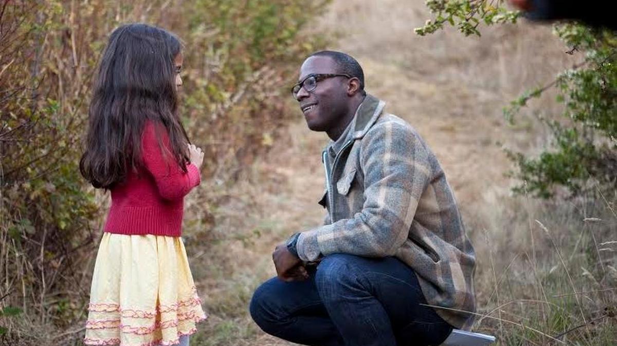 Barry Jenkins directs Avelina Salazar on the set of ‘Remigration,’ a short film he directed for the PBS sci-fi series ‘Futurestates’ in 2011. Jenkins is directing his second film in Miami.