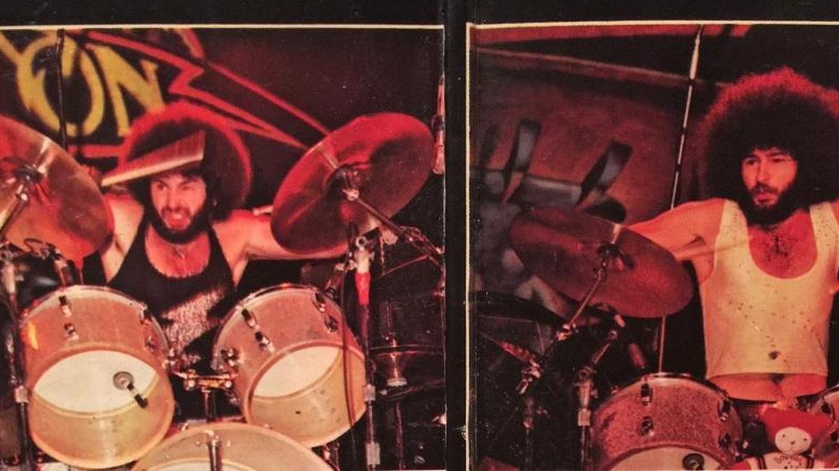 Boston drummer Sib Hashian as seen in the gatefold sleeve of the group’s second album, “Don’t Look Back,” which was released by Epic Records in the summer of 1978. Hashian played on the group’s self-titled debut two years earlier.