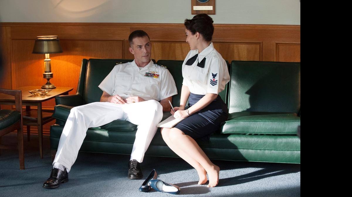 
SPACE RACE: Desmond Harrington, left, and Christina DeRosa, in a scene from the new television drama series, “The Astronauts Wives Club,” premiering Thursday, June 18, 2015, on ABC.
