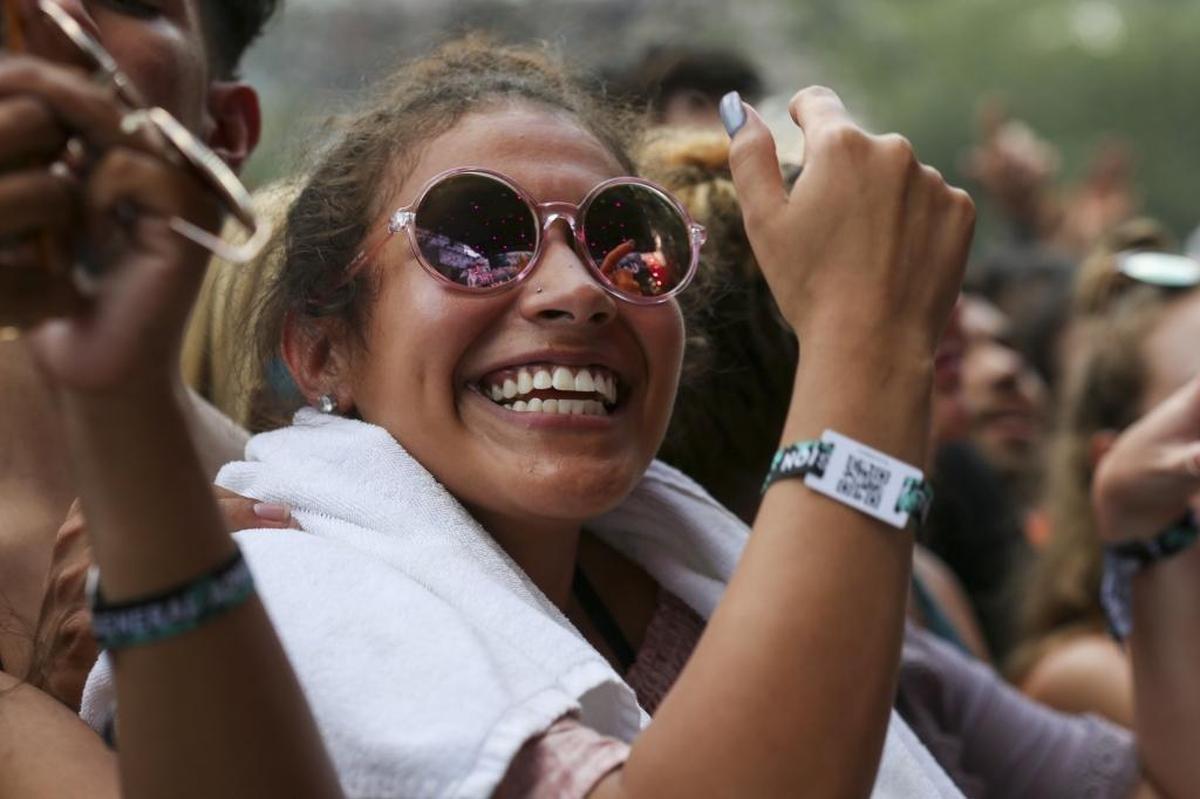 Esperanza Matamoros, 18, from Arizona, dances during the first day of the Rolling Loud Festival at Bayfront Park in downtown Miami on Friday, May 5, 2017. The festival, which features Lil Wayne and others, runs through Sunday.
