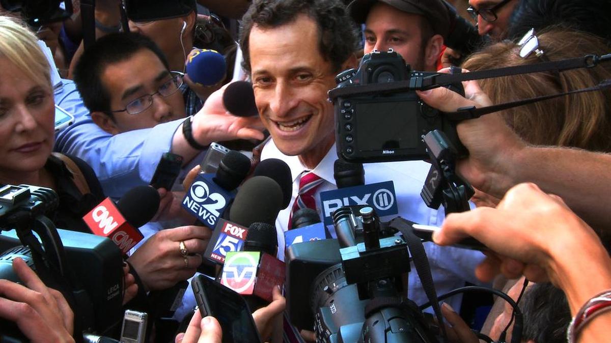 New York City mayoral candidate Anthony Weiner weathers a media storm in ‘Weiner.’