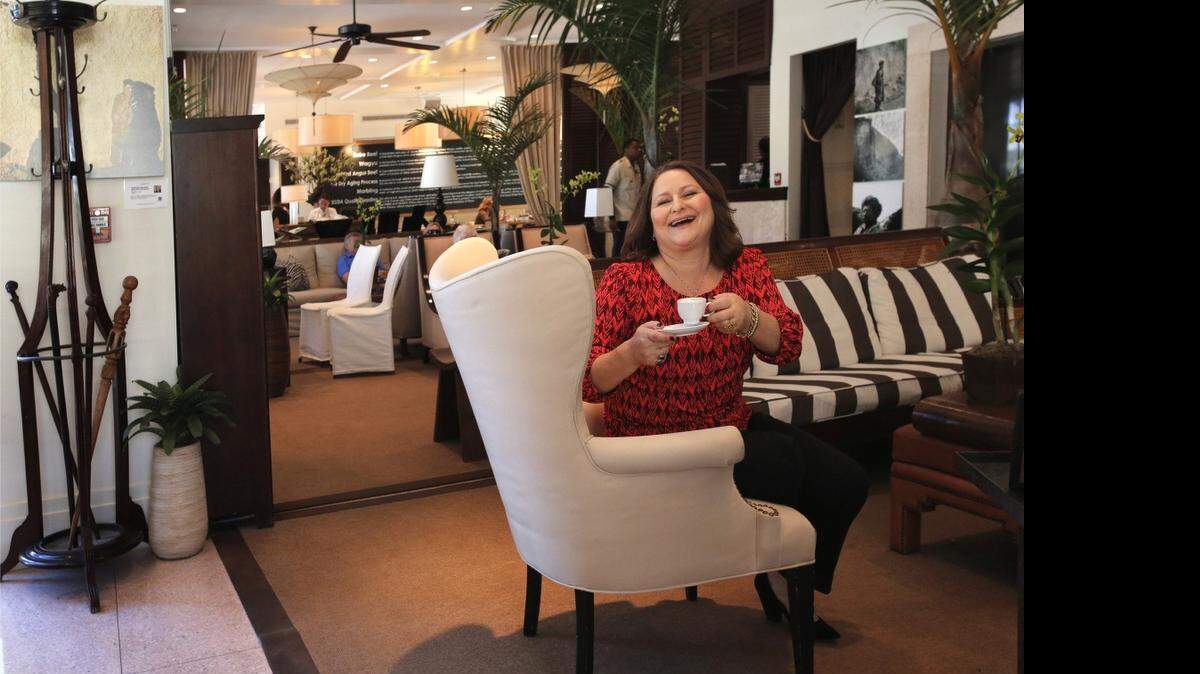 
WELCOMING THE ARTS: Deborah Briggs, whose family owns the Betsy Hotel, is the force behind the unique cultural salon environment the hotel in Miami Beach. 
