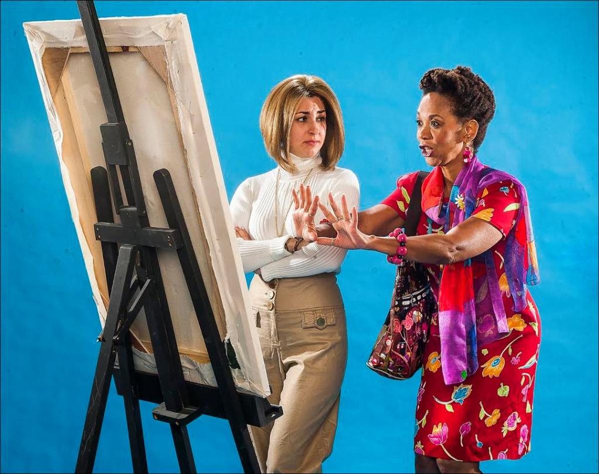 Lindsay Lavin and Karen Stephens in ‘Real Art,’ part of this year’s Summer Shorts.