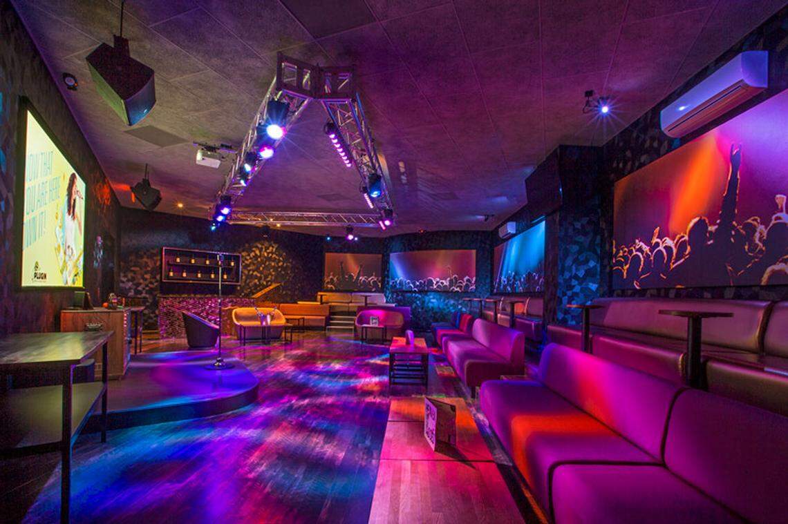 A private room at PlugIN Karaoke