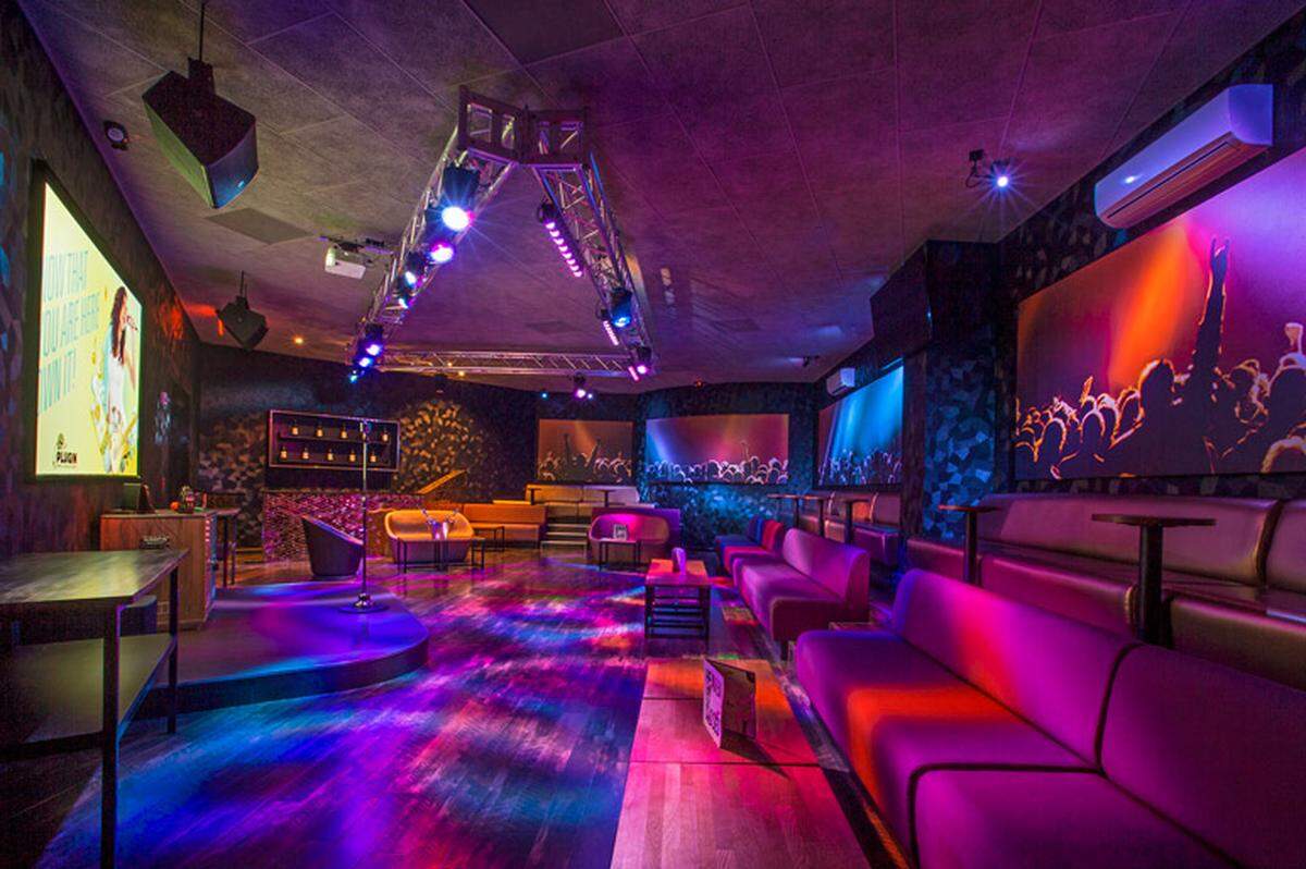 A private room at PlugIN Karaoke
