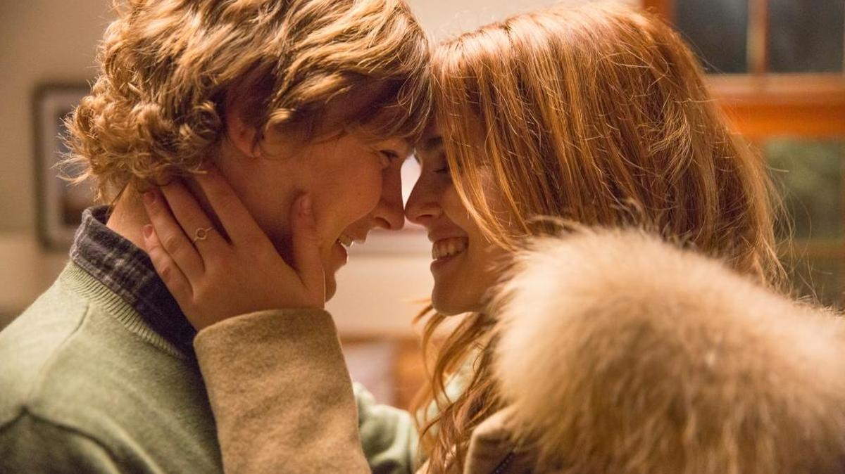 Logan Miller and Zoey Deutch share a tender moment in ‘Before I Fall.’