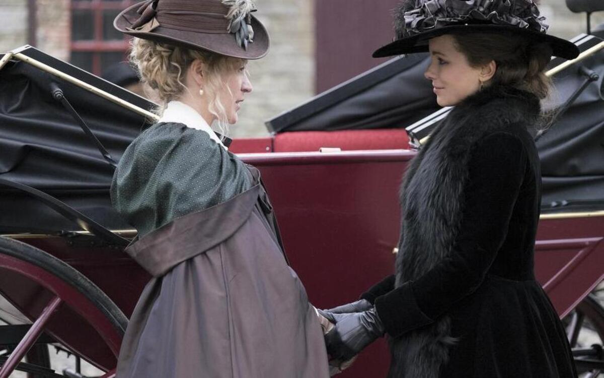 Mrs. Johnson (Chloë Sevigny) and Lady Susan (Kate Beckinsale) in ‘Love & Friendship.’
