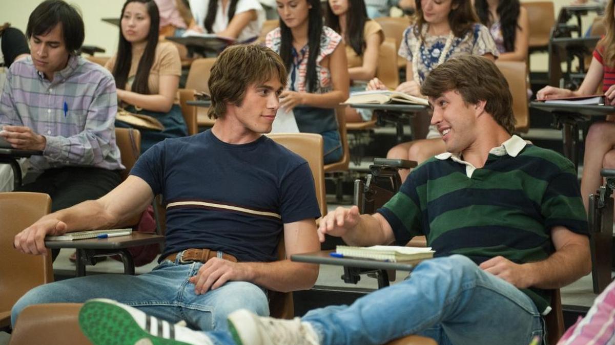 Blake Jenner and Temple Baker try to get through their college classes in ‘Everybody Wants Some!!’
