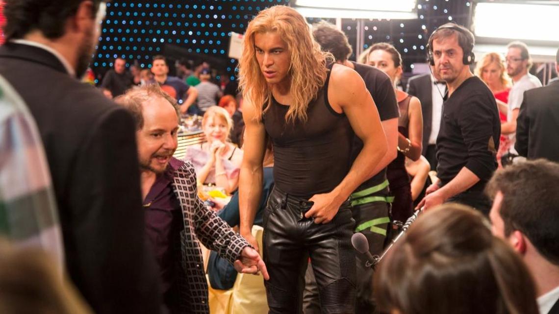 Mario Casas (center) plays a teen idol who performs during a New Year’s Eve TV special in ‘My Big Night.’