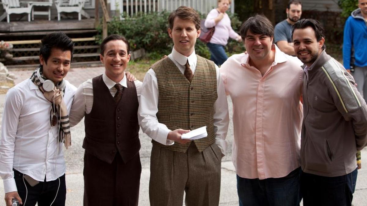 
‘Walt Before Mickey’ director Khoa Le, co-stars Thomas Ian Nicholas and Jon Heder, and writer-producers Arthur L. Bernstein and Armando Gutierrez Jr.
