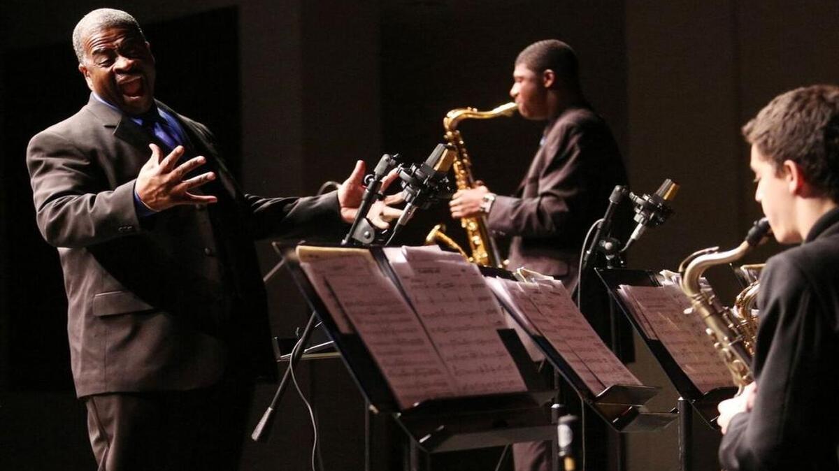 Music teacher Mr. Dorsey leads his students in ‘Sweet Dillard.’