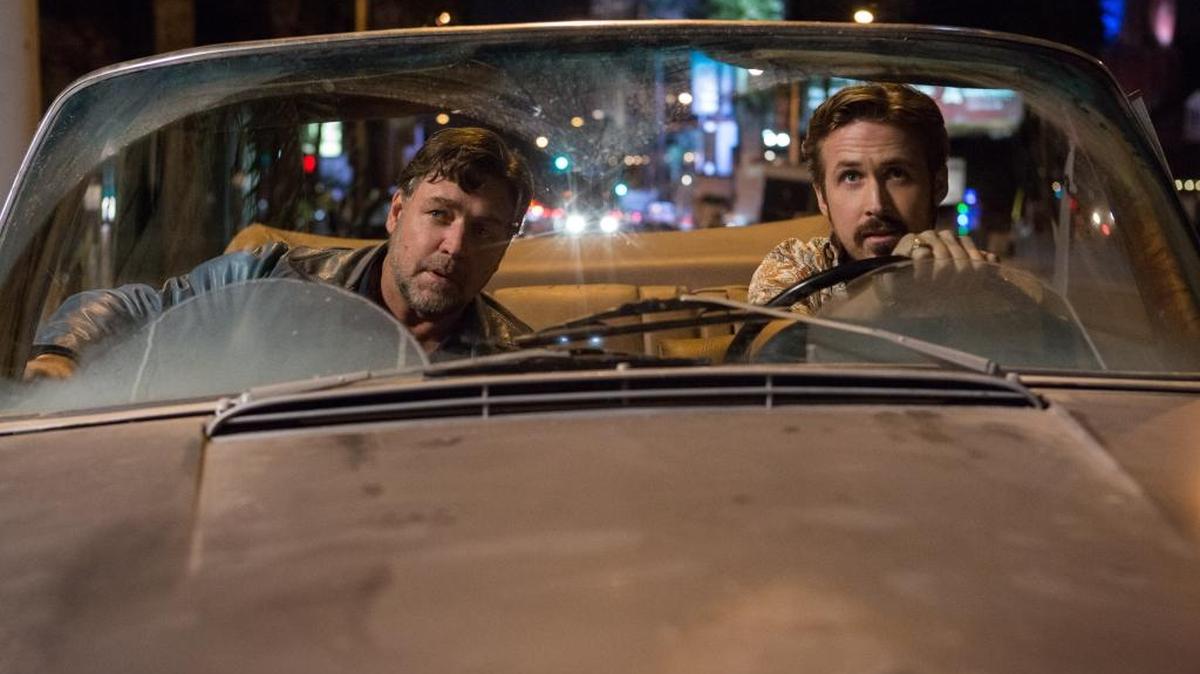 Russell Crowe and Ryan Gosling team up to solve a crime in ‘The Nice Guys.’