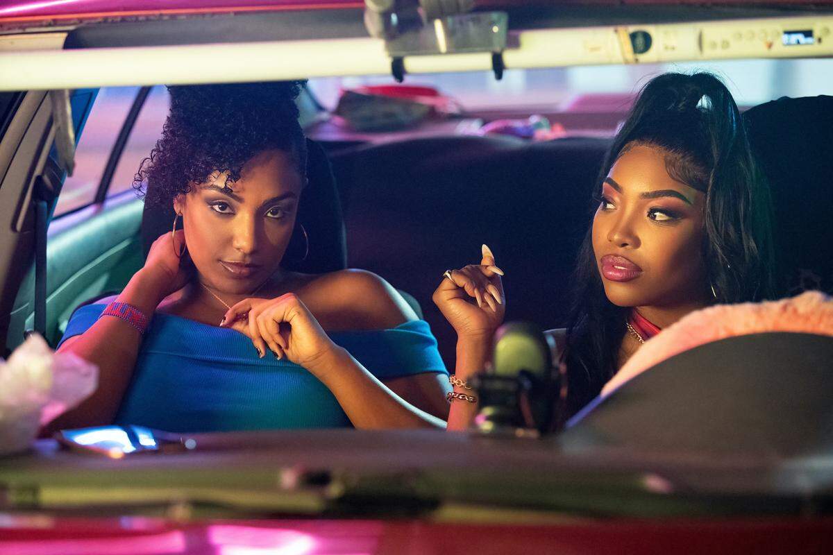 Shawna (Aida Osman) and MIA (KaMillion) are Miami-based rappers in HBO Max’s “Rap Sh!t.”