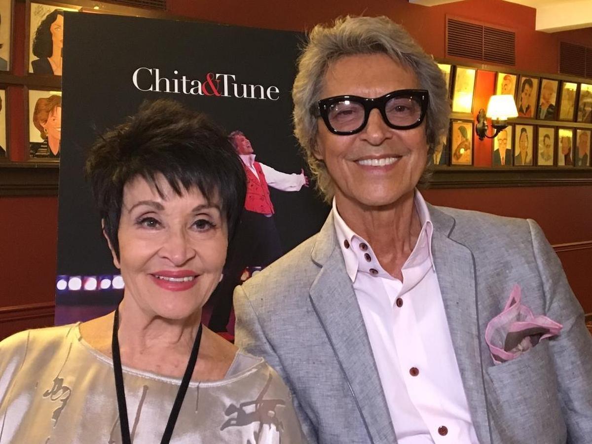 Broadway legends Chita Rivera and Tommy Tune, at the famed Sardi’s restaurant in New York’s theater district.
