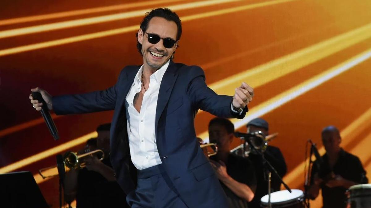 In this handout photo provided by One Voice: Somos Live!, Marc Anthony performs onstage at One Voice: Somos Live! A Concert For Disaster Relief at Marlins Park on October 14, 2017 in Miami, Florida.