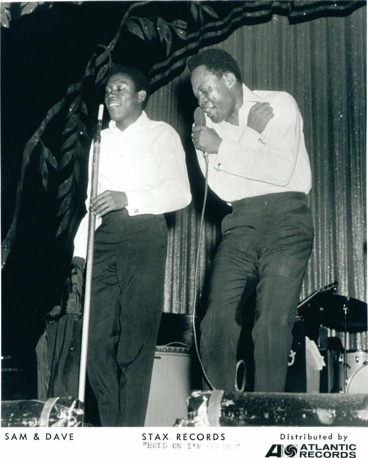 Overtown soul singers Sam & Dave, who would find fame in the 1960s and induction in the Rock and Roll Hall of Fame, are seen performing at the King of Hearts club in Liberty City, circa 1962. Sam Moore, right, is holding the microphone.