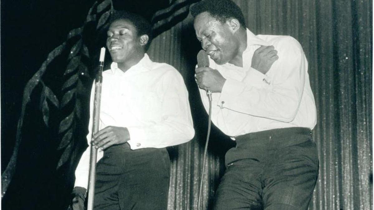Overtown soul singers Sam & Dave, who would find fame in the 1960s and induction in the Rock and Roll Hall of Fame, are seen performing at the King of Hearts club in Liberty City, circa 1962. Sam Moore, right, is holding the microphone.