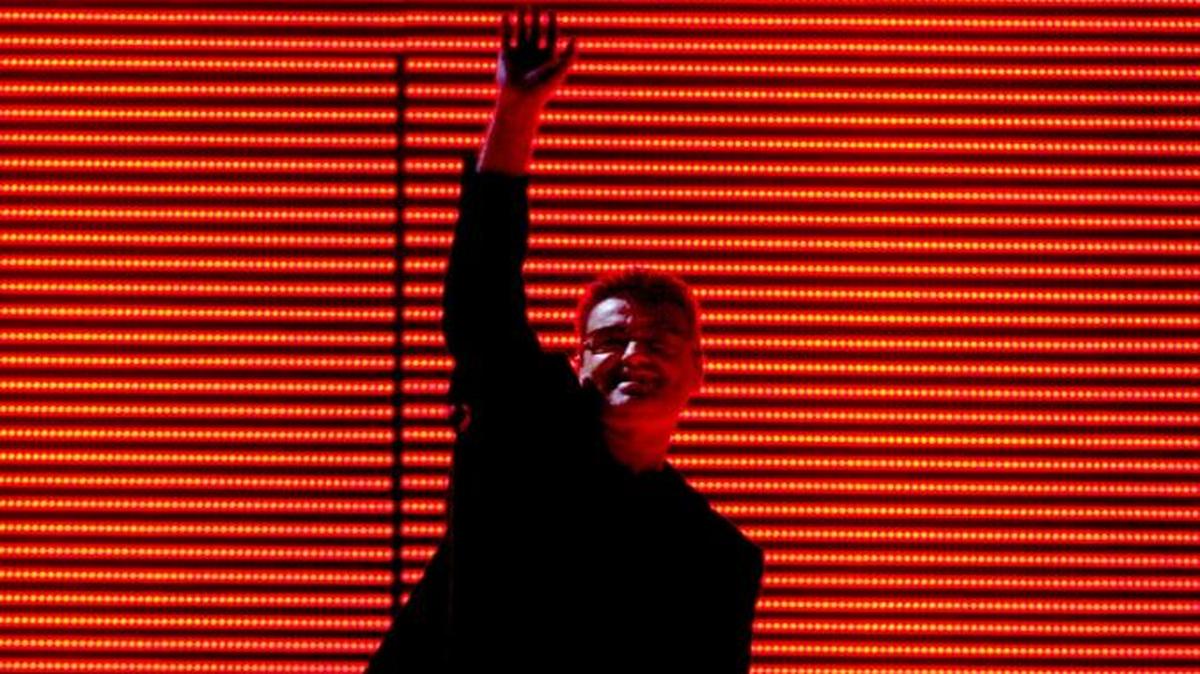 George Michael performs in concert in Sunrise in 2008.