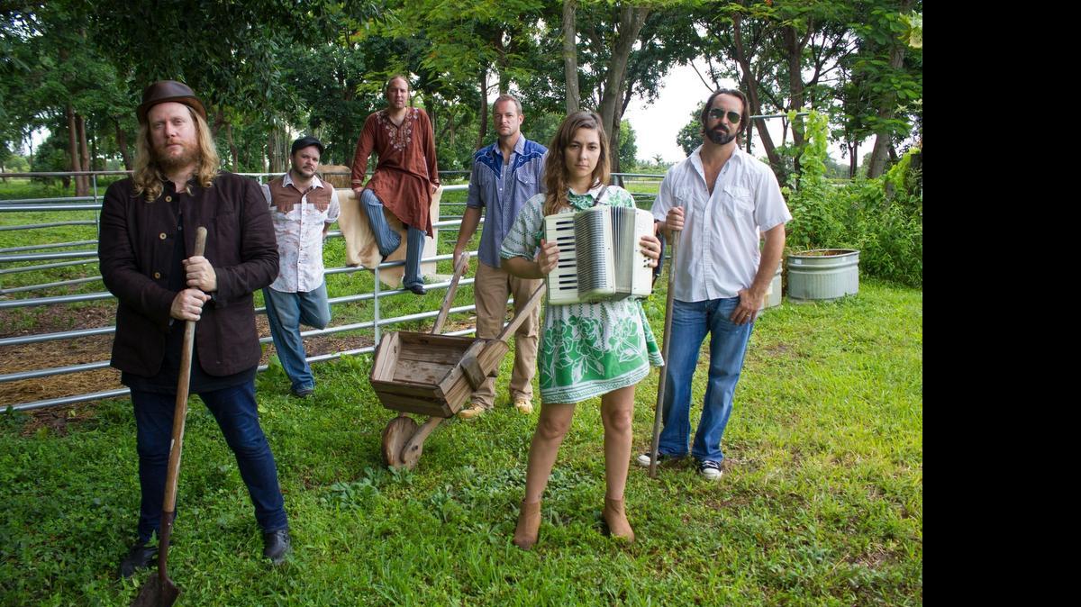 
MAD CATTERS: Mad Cat musicians include (left-right) Jim Camacho, Erik Fabregat, Bryan Sayre, Matt Corey, Steph Taylor and Darren Bruck.
