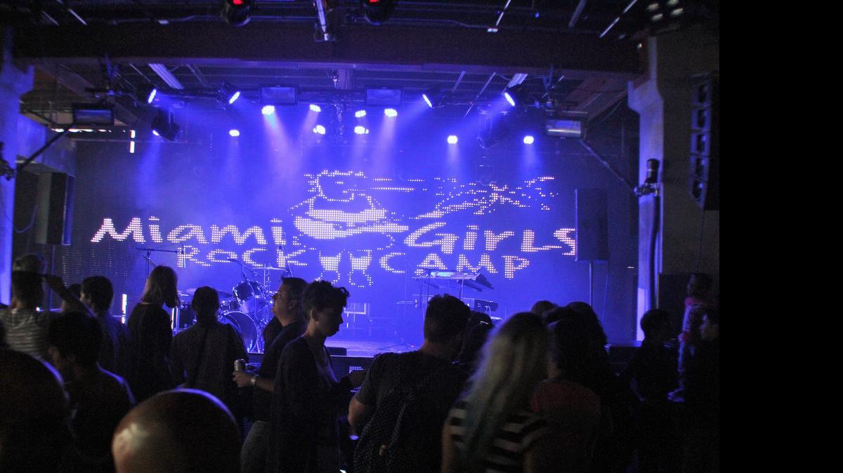 
A live performance at Grand Central was the culmination of a week’s worth of intense music workshops for 24 Miami girls, who learned songwriting, vocal and instrument lessons and how to build stage confidence during the intensive camp called Miami Girls Rock.
