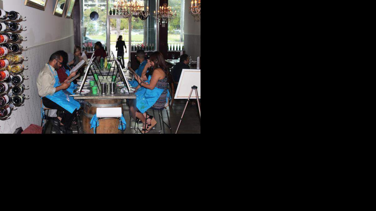 
Bottle & Bottega hosts paint parties at venues around the city, like Bin 18, which offers guests a large variety of drink options. 
