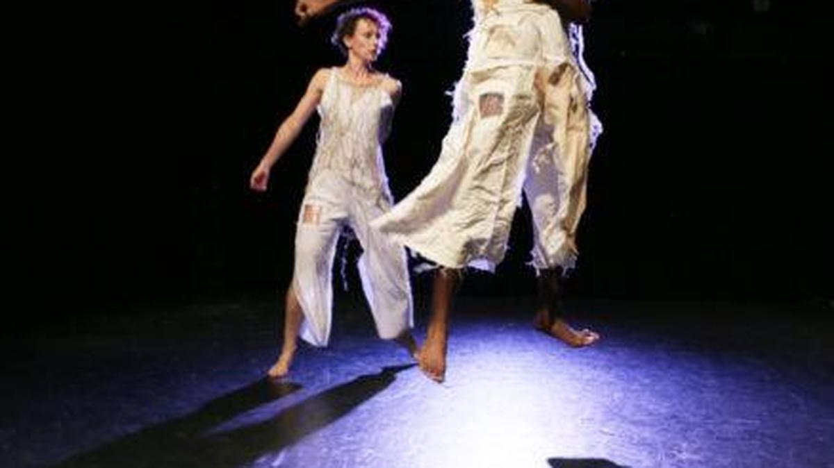 Heidi Latsky Dance, # 2 Unfinished, featuring Jerron Herman and Meredith Fages.
