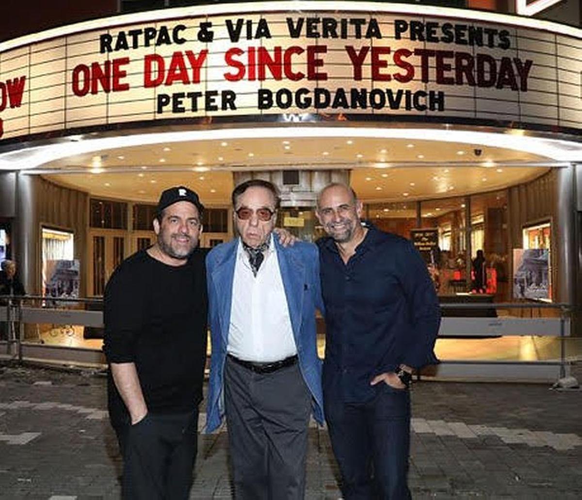 Director-producer Brett Ratner (left), with Peter Bogdanovich and Bill Teck, stand outside the Miracle Theatre in Coral Gables in 2017. The directors were in town for a screening of Teck’s documentary, “One Day Since Yesterday: Peter Bogdanovich and the Lost American Film.” The Miami Beach-born Ratner was a producer.