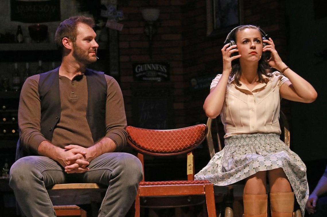 Ben Hope stars as Guy, Elizabeth Nestlerode as Girl in the Tony Award-winning musical “Once” at the Miracle Theatre.